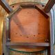 Set of 6 vintage dining room chairs in green skai