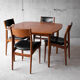 Scandinavian dining table extendable teak - 1960
