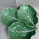 Plat barbotine 3 feuilles de choux