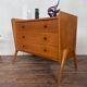 Beautiful vintage chest of drawers compass feet 1950 light oak