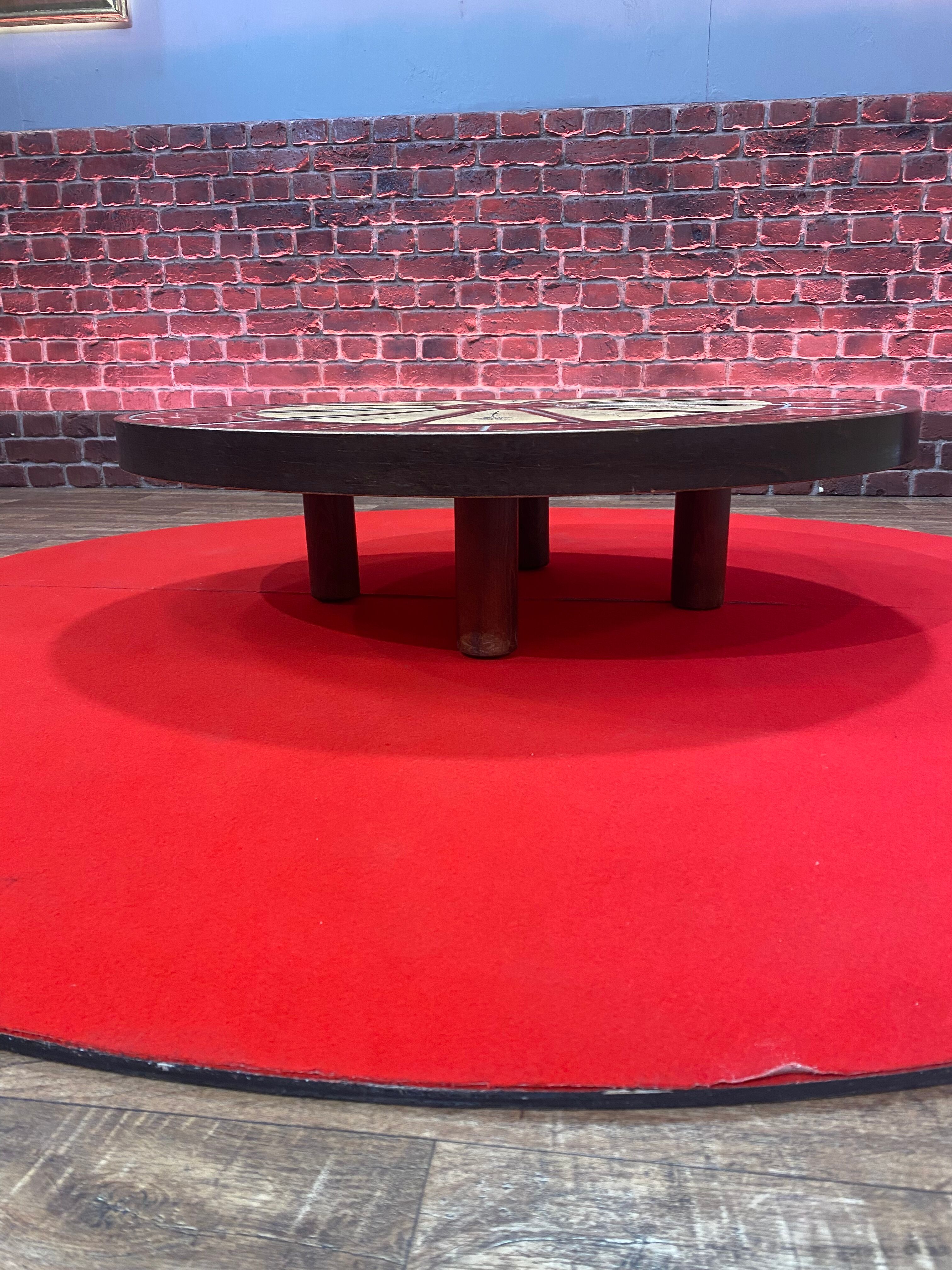 Roger Capron oval coffee table 1960