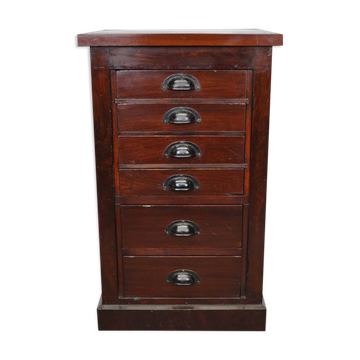 Apothecary furniture in mahogany Netherlands 1930s