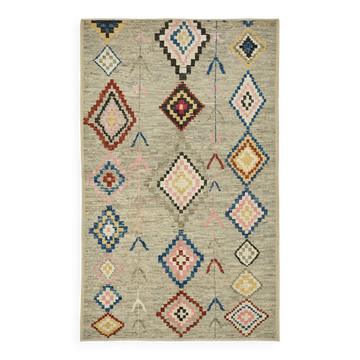 Tapis en laine multicolore unique tribal noué à la main 180 cm x 290 cm