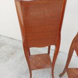 Pair of louis XV bedside tables in rosewood marquetry