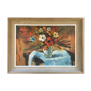 Tableau bouquet W.Kerzief