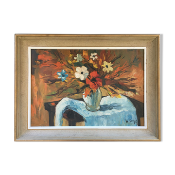 Tableau bouquet W.Kerzief
