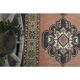 Vintage Turkish Oushak handmade wool cotton brown runner rug 143x347