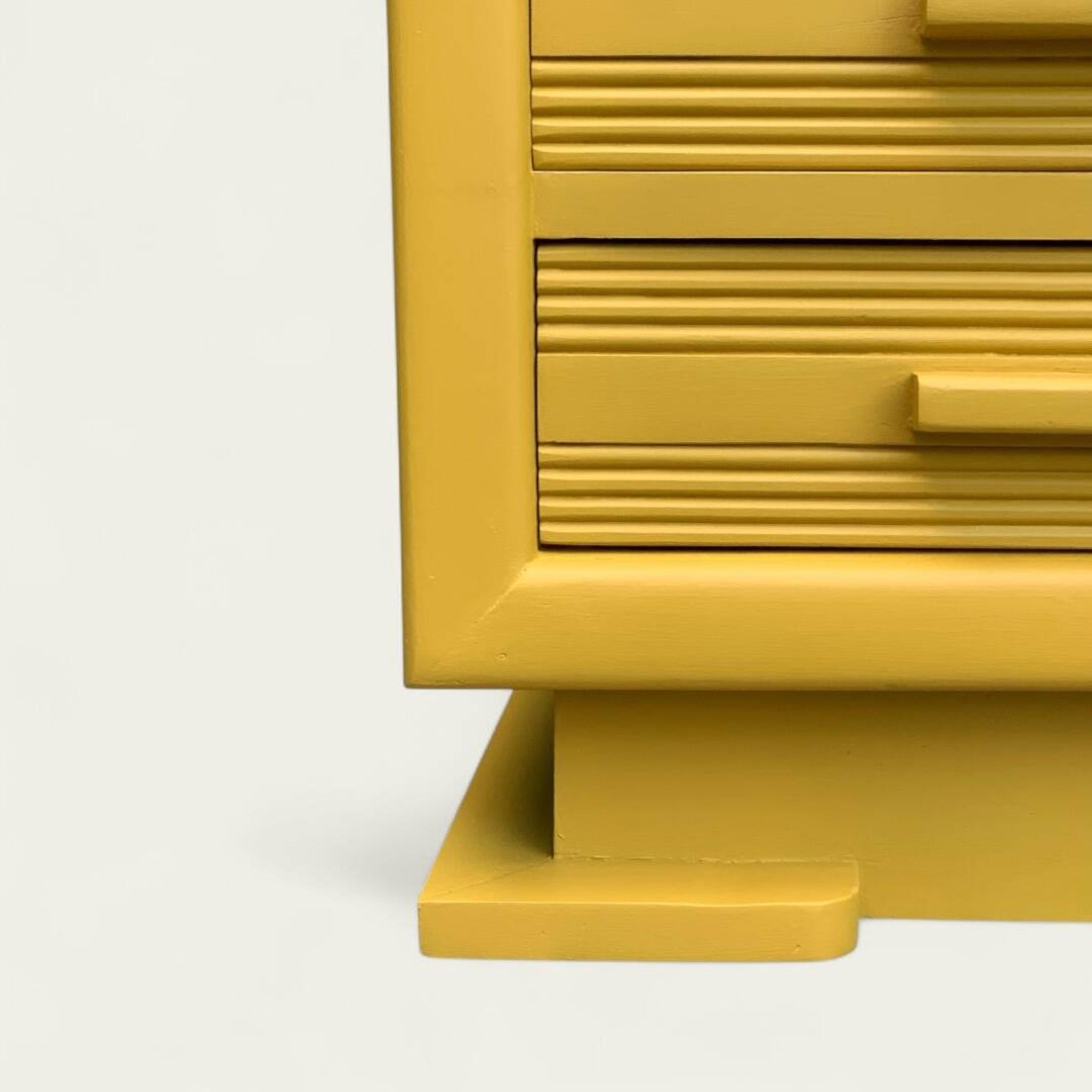 Ochre yellow Art Deco chest of drawers