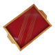 Red tray - glass and wood