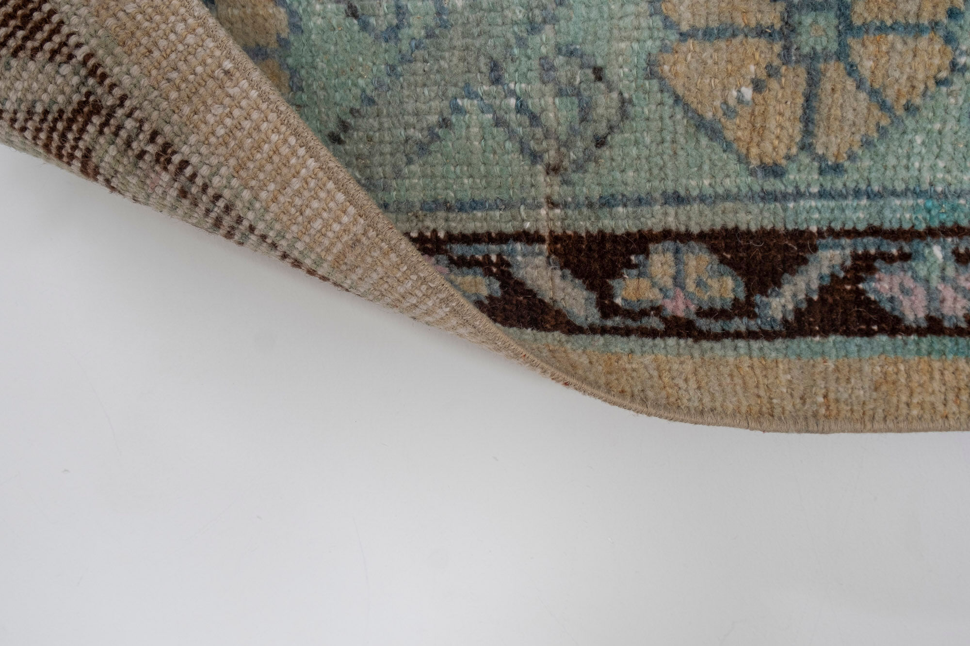 Small Distressed Turkish Runner Rug 79 x 330 cm