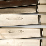 Lot 12 steel knives old vintage white sleeve