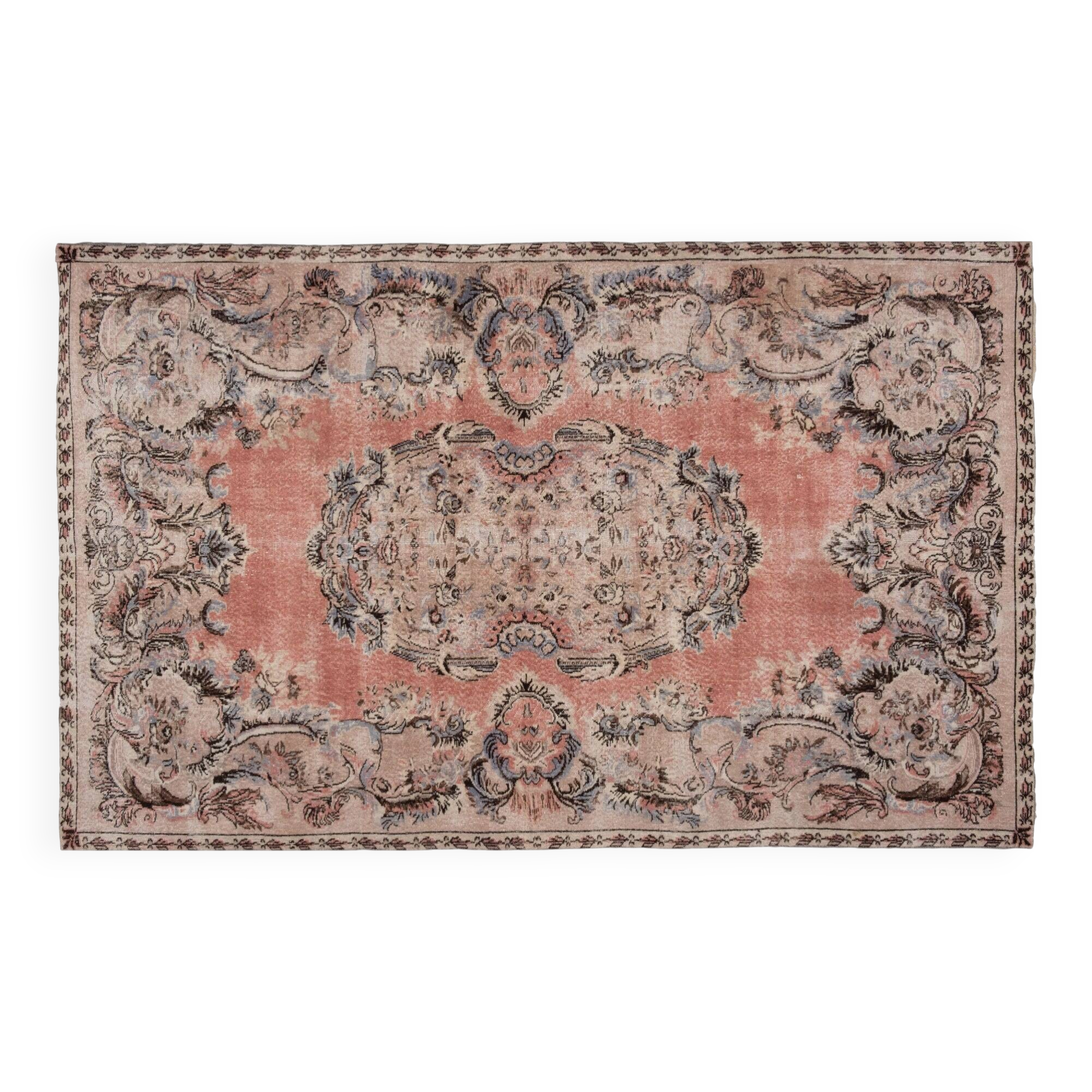 Vintage Turkish handmade rug 205x326 cm