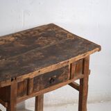 Antique solid wood table – Chinese side table with drawer – circa 1900