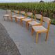 Set of 6 vintage beech chairs to clean or reupholster