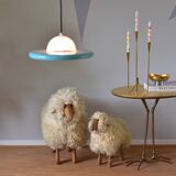 Set of two Wool Sheeps Sculpture by Hans-Peter Krafft for Meier Germany