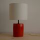 Red ceramic lamp