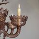 Venetian chandelier in Murano glass in amethyst colour, 8 light arms, 20th century