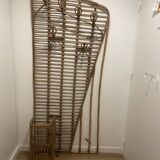 Louis Sognot rattan coat rack