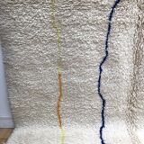 Moroccan Berber carpet Beni Ouarain with colorful lines 3.03x1.96m