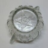 Art deco sugar bowl in molded pressed glass