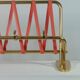 Vintage mid century wall mount brass wardrobe coat rack