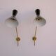Vintage "Diabolo" wall apply in black metal and brass