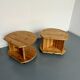 Side table, end table X2, solid pine, 1970s design.