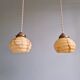 Pair of Art Deco marbled opaline pendant lights, 1920s-30s