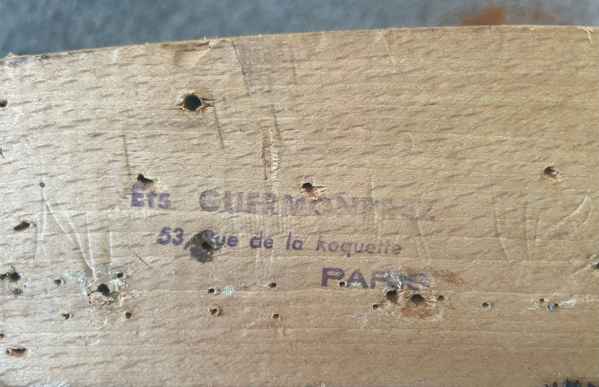 Fauteuil vintage Guermonprez, estampillé - maille 3D Bleu pétrole – De