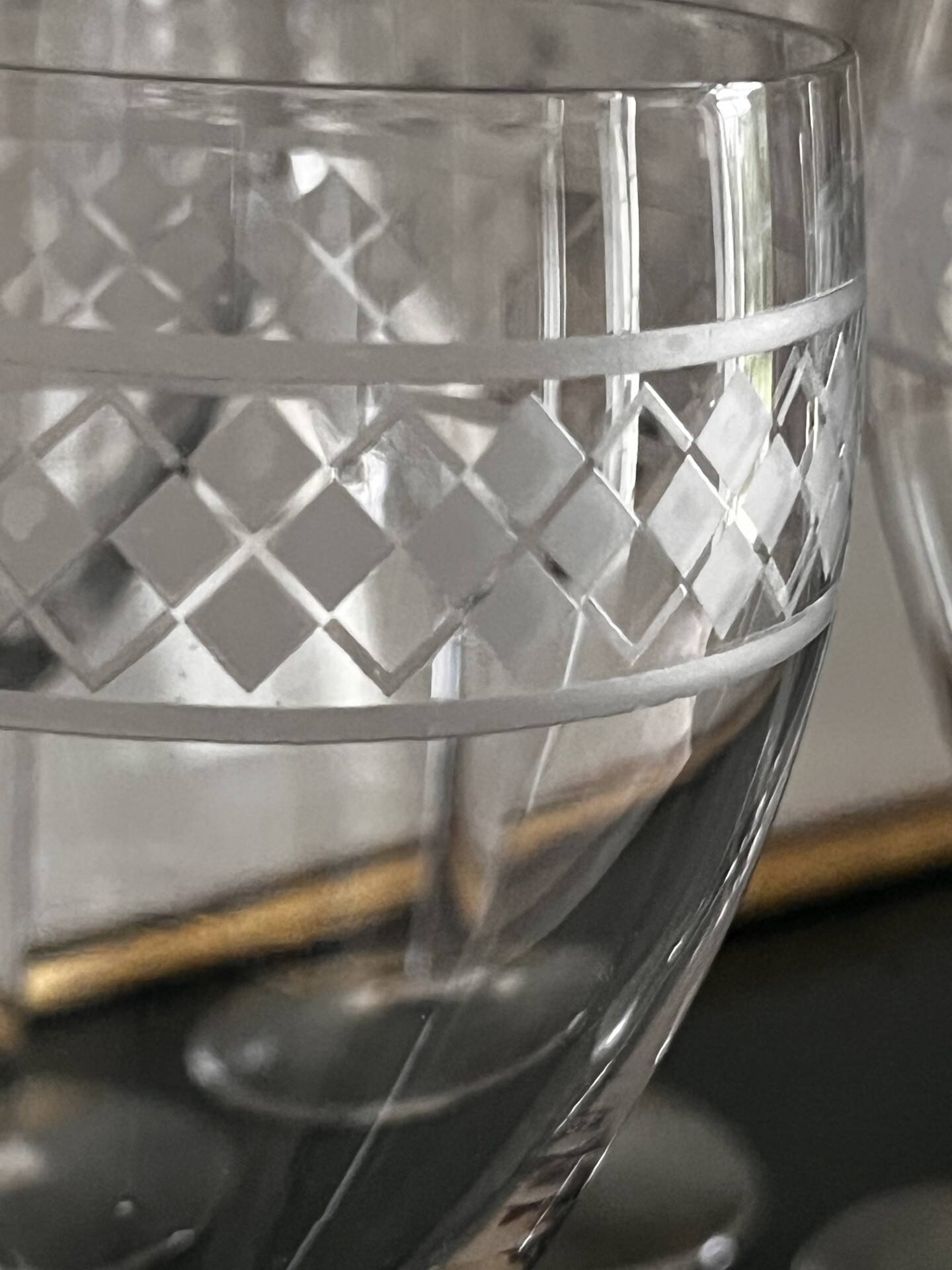 Large crystal glasses