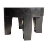 Quadripod coffee table in black monoxyl solid wood