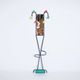 Vintage standing coat rack by Roger Feraud with mirror, France, 1950s.