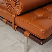 Meridian Barcelona in leather by Mies van der Rohe, Knoll International