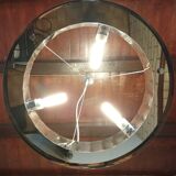 Round pendant light 3 bulbs in chrome metal