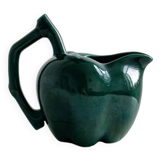 Old ceramic apple pitcher, slip