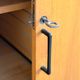 Storage cabinet with sliding curtain shutter 1950s