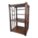 Bamboo Shelf / Smoked glass on foot 70s