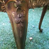 Louis XV coffee table bronze and marble