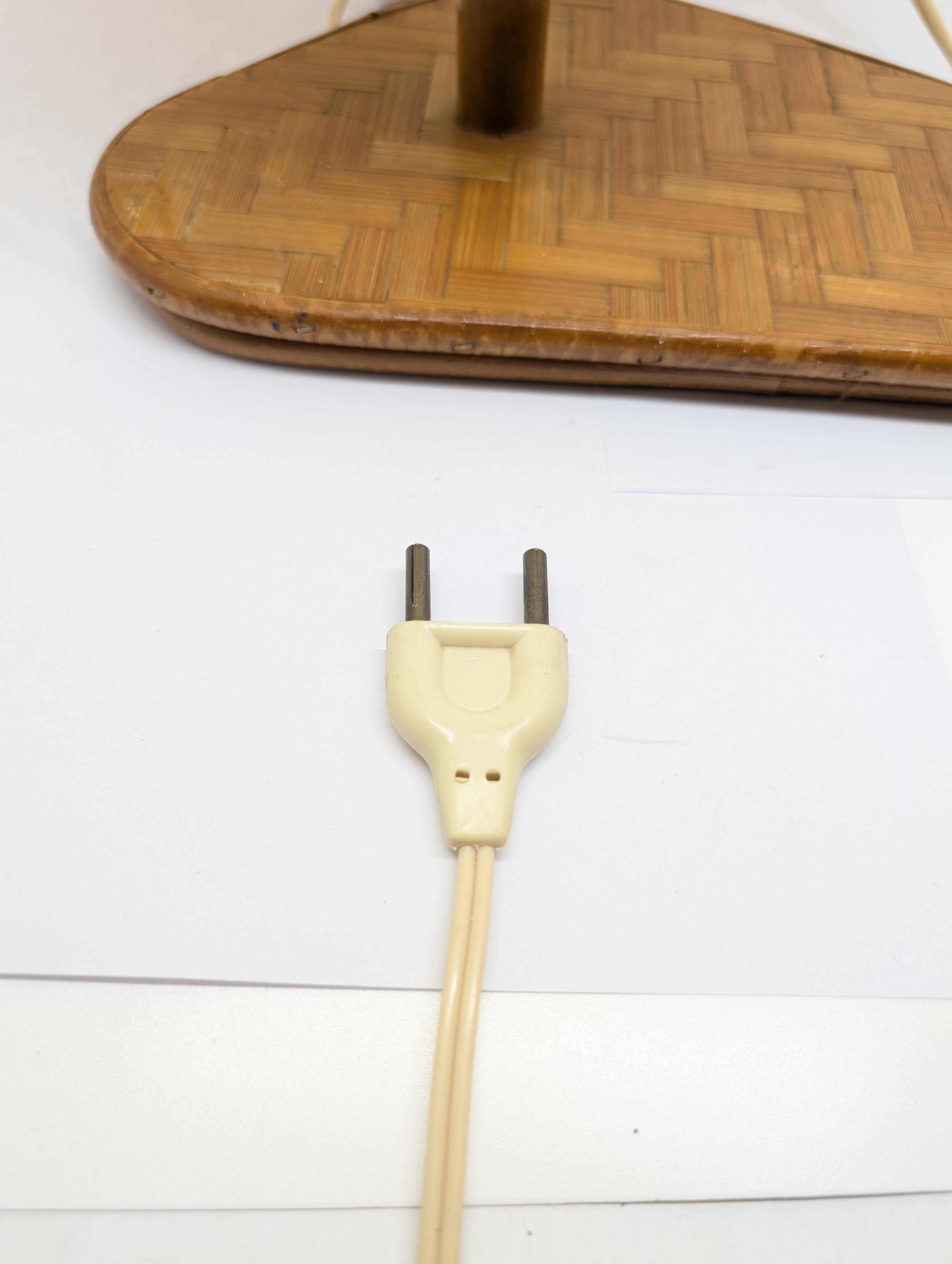 Superb vintage rattan lamp