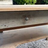 Antique console table, patinated wood