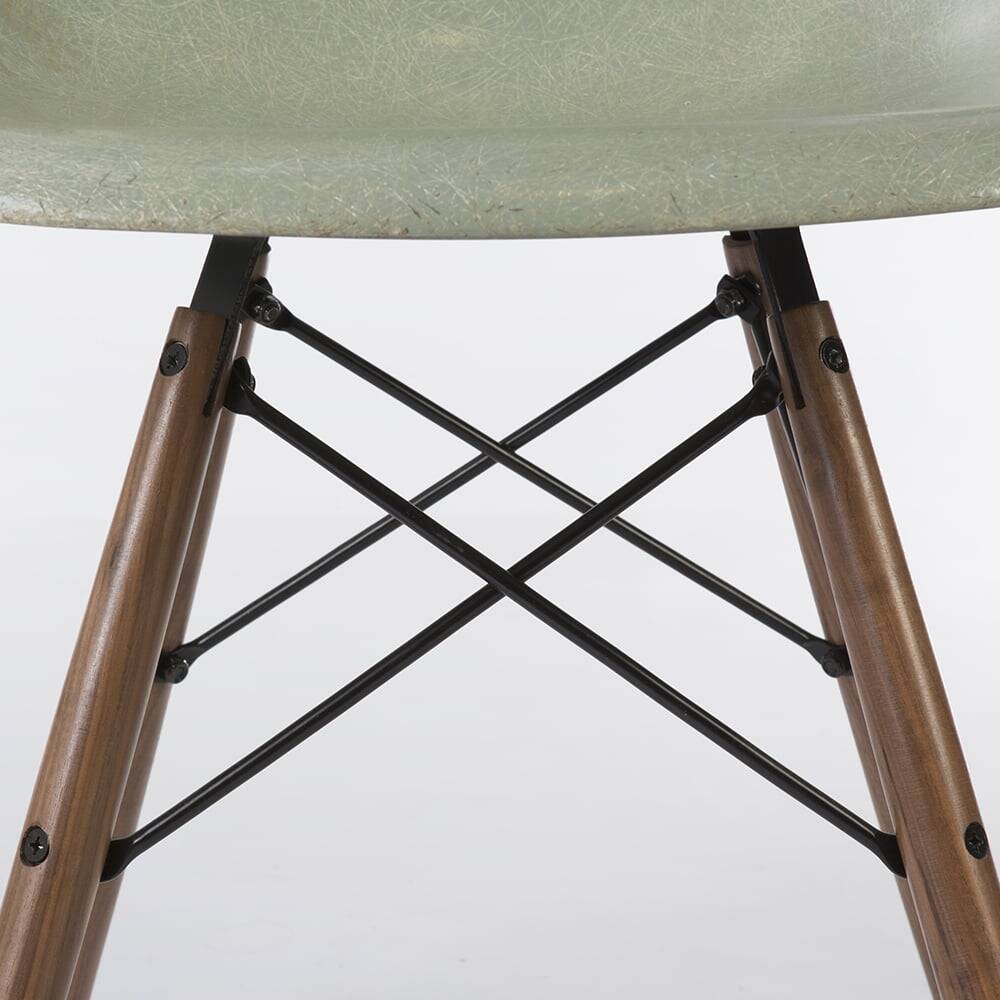 Light Seafoam Pair (2) Herman Miller Eames DSW Dining Side Shell Chairs
