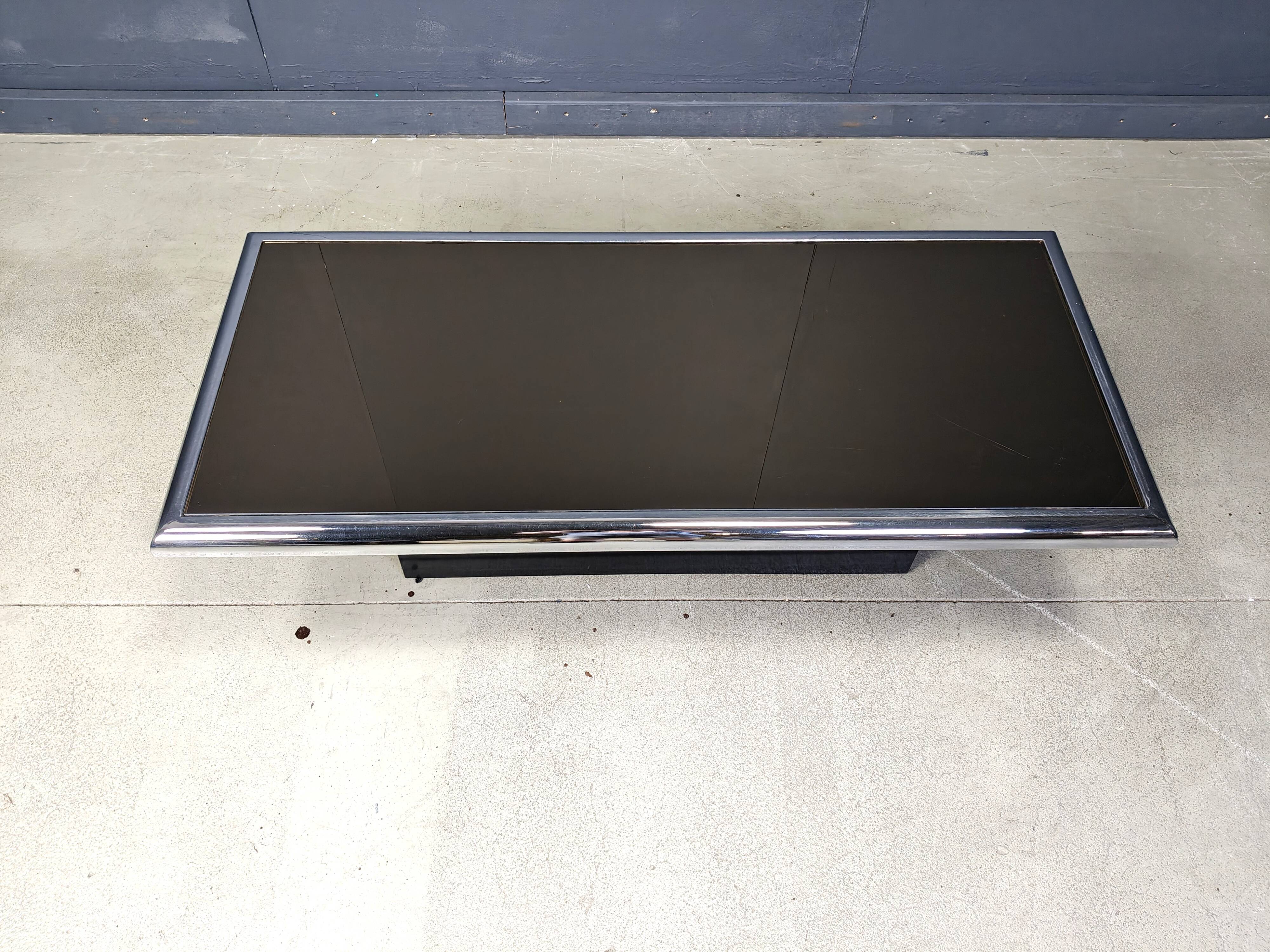 Vintage chromed coffee table, 1970s