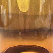 Amber glass vase bottle