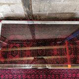 Table basse chromée et verre fumé