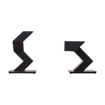 Zig-Zag Lampes de Table Designer Shui L. D. Chan en 1984, Hong-Kong