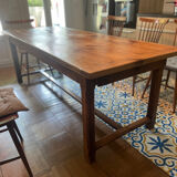 Table de ferme avec 2 tiroirs