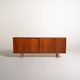 Danish teak sideboard with sliding doors, 1960s