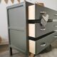 Commode vintage pieds compas