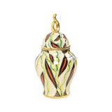 Fifties Lidded Vase H. Bequet Jupiter Hand Painted Ceramics