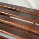 Vintage dark wood wall coat rack